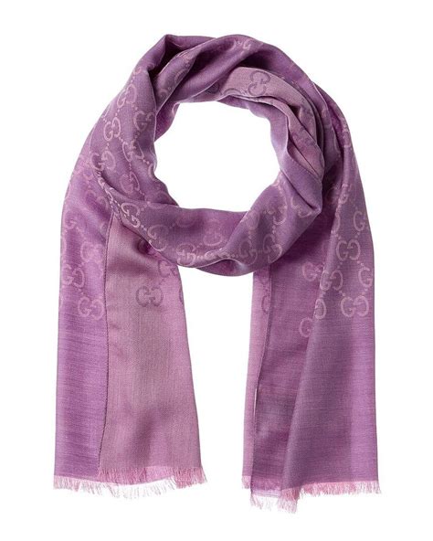 gucci reversible floral-print wool and jacquard scarf